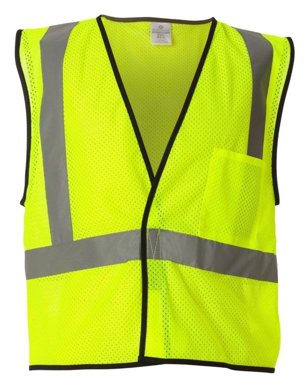 Economy Single Pocket Hook-and-Loop Mesh Vest