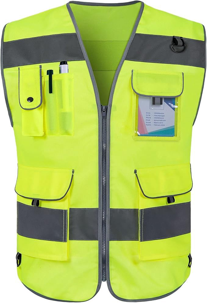 Billig Fluorescent Green Safety Vest